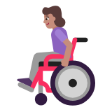 Microsoft(Windows) Woman In Manual Wheelchair: Medium Skin Tone Emoji