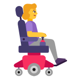 Microsoft(Windows) Woman In Motorized Wheelchair Facing Right Emoji