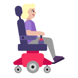 Microsoft(Windows) Woman In Motorized Wheelchair Facing Right: Medium-Light Skin Tone Emoji