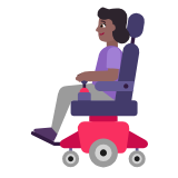 Microsoft(Windows) Woman In Motorized Wheelchair: Medium-Dark Skin Tone Emoji