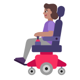 Microsoft(Windows) Woman In Motorized Wheelchair: Medium Skin Tone Emoji