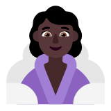 Microsoft(Windows) Woman In Steamy Room: Dark Skin Tone Emoji