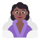 Microsoft(Windows) Woman In Steamy Room: Medium-Dark Skin Tone Emoji