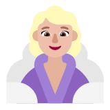 Microsoft(Windows) Woman In Steamy Room: Medium-Light Skin Tone Emoji