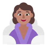 Microsoft(Windows) Woman In Steamy Room: Medium Skin Tone Emoji