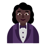 Microsoft(Windows) Woman In Tuxedo: Dark Skin Tone Emoji