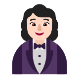 Microsoft(Windows) Woman In Tuxedo: Light Skin Tone Emoji