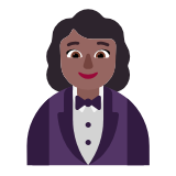 Microsoft(Windows) Woman In Tuxedo: Medium-Dark Skin Tone Emoji