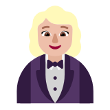 Microsoft(Windows) Woman In Tuxedo: Medium-Light Skin Tone Emoji