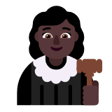 Microsoft(Windows) Woman Judge: Dark Skin Tone Emoji