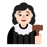 Microsoft(Windows) Woman Judge: Light Skin Tone Emoji