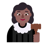 Microsoft(Windows) Woman Judge: Medium-Dark Skin Tone Emoji