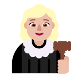 Microsoft(Windows) Woman Judge: Medium-Light Skin Tone Emoji