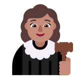 Microsoft(Windows) Woman Judge: Medium Skin Tone Emoji