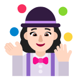 Microsoft(Windows) Woman Juggling: Light Skin Tone Emoji