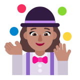 Microsoft(Windows) Woman Juggling: Medium Skin Tone Emoji