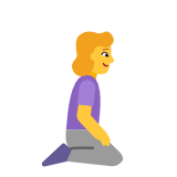 Microsoft(Windows) Woman Kneeling Facing Right Emoji