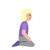 Microsoft(Windows) Woman Kneeling Facing Right: Medium-Light Skin Tone Emoji