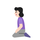 Microsoft(Windows) Woman Kneeling: Light Skin Tone Emoji