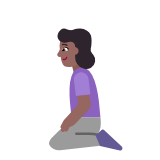 Microsoft(Windows) Woman Kneeling: Medium-Dark Skin Tone Emoji