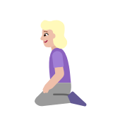 Microsoft(Windows) Woman Kneeling: Medium-Light Skin Tone Emoji