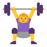 Microsoft(Windows) Woman Lifting Weights Emoji