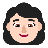 Microsoft(Windows) Woman: Light Skin Tone Emoji