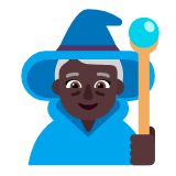 Microsoft(Windows) Woman Mage: Dark Skin Tone Emoji