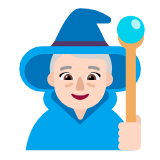 Microsoft(Windows) Woman Mage: Light Skin Tone Emoji