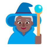 Microsoft(Windows) Woman Mage: Medium-Dark Skin Tone Emoji