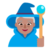 Microsoft(Windows) Woman Mage: Medium Skin Tone Emoji