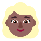 Microsoft(Windows) Woman: Medium-Dark Skin Tone, Blond Hair Emoji