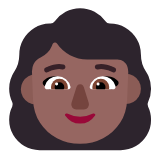 Microsoft(Windows) Woman: Medium-Dark Skin Tone Emoji