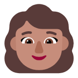 Microsoft(Windows) Woman: Medium Skin Tone Emoji