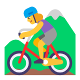 Microsoft(Windows) Woman Mountain Biking Emoji