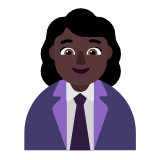 Microsoft(Windows) Woman Office Worker: Dark Skin Tone Emoji