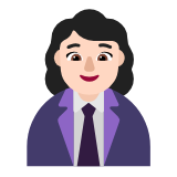 Microsoft(Windows) Woman Office Worker: Light Skin Tone Emoji