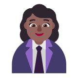 Microsoft(Windows) Woman Office Worker: Medium-Dark Skin Tone Emoji