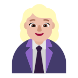 Microsoft(Windows) Woman Office Worker: Medium-Light Skin Tone Emoji