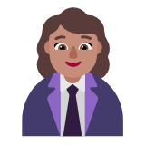 Microsoft(Windows) Woman Office Worker: Medium Skin Tone Emoji