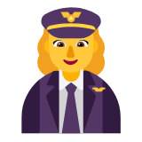 Microsoft(Windows) Woman Pilot Emoji