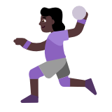 Microsoft(Windows) Woman Playing Handball: Dark Skin Tone Emoji