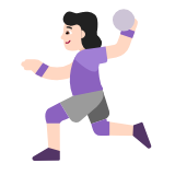 Microsoft(Windows) Woman Playing Handball: Light Skin Tone Emoji