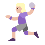 Microsoft(Windows) Woman Playing Handball: Medium-Light Skin Tone Emoji