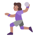 Microsoft(Windows) Woman Playing Handball: Medium Skin Tone Emoji