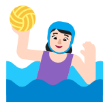 Microsoft(Windows) Woman Playing Water Polo: Light Skin Tone Emoji