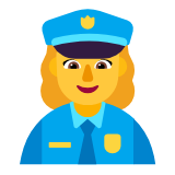 Microsoft(Windows) Woman Police Officer Emoji