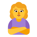 Microsoft(Windows) Woman Pouting Emoji