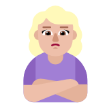 Microsoft(Windows) Woman Pouting: Medium-Light Skin Tone Emoji