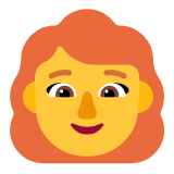 Microsoft(Windows) Woman: Red Hair Emoji